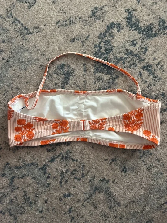 J. Crew Orange Floral Bandeau Top - Picture 3 of 3